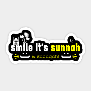 smile its sunnah - islamic quotes 5 Sticker